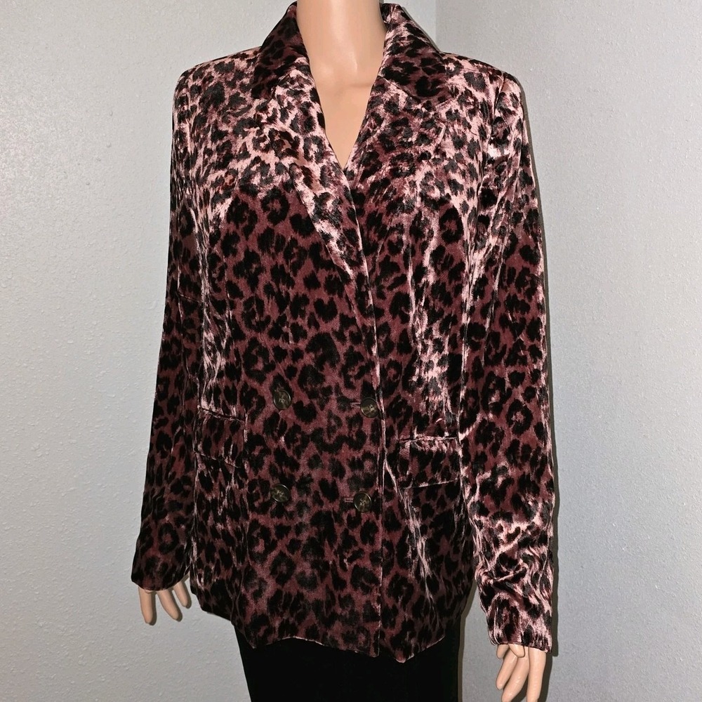 NWT J.Crew Velvet Leopard Blazer Jacket 12 Double Breasted Mob‎ Wife Chic $398